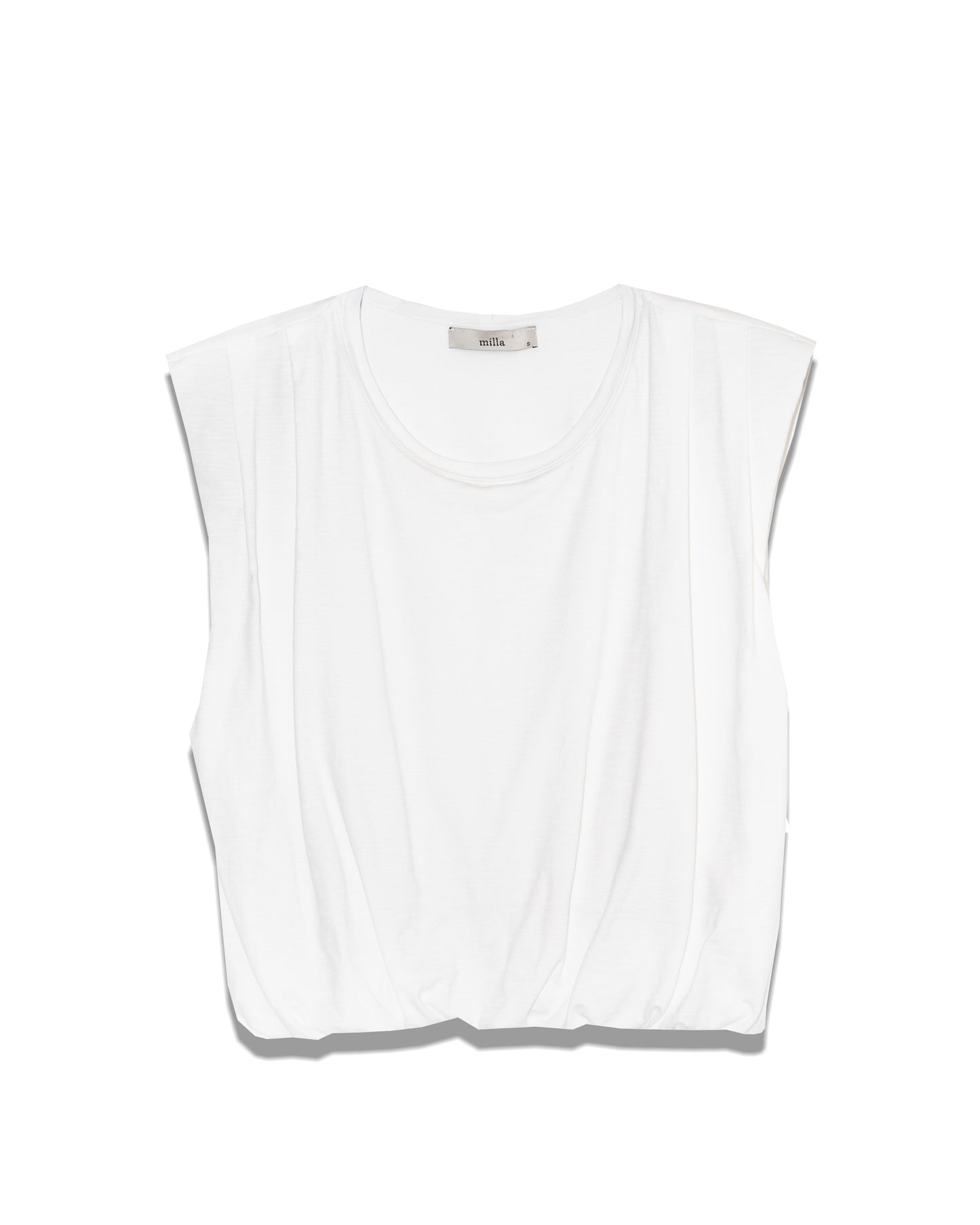 Cotton Padded Shoulder Top