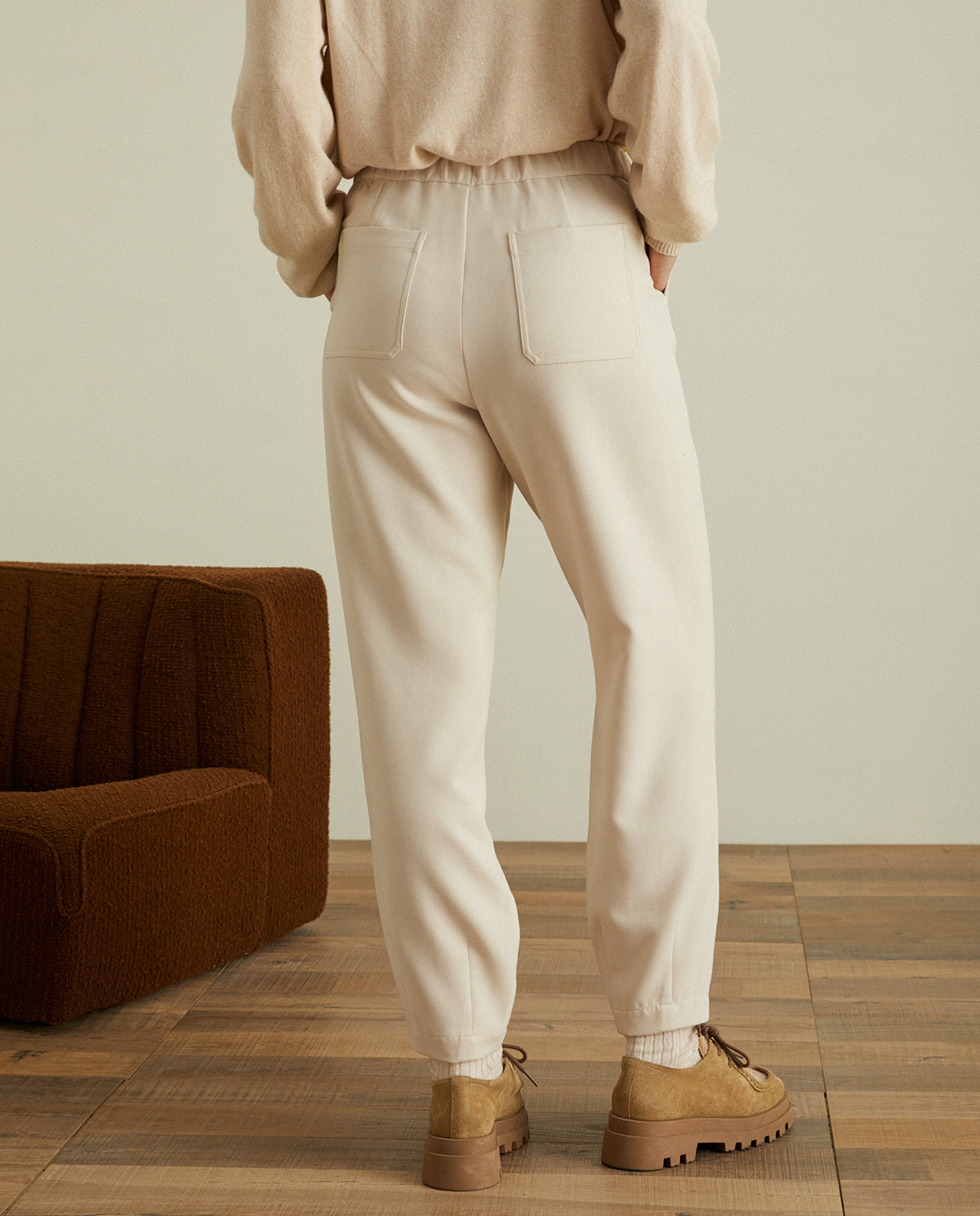 Pleated Trousers Ecru