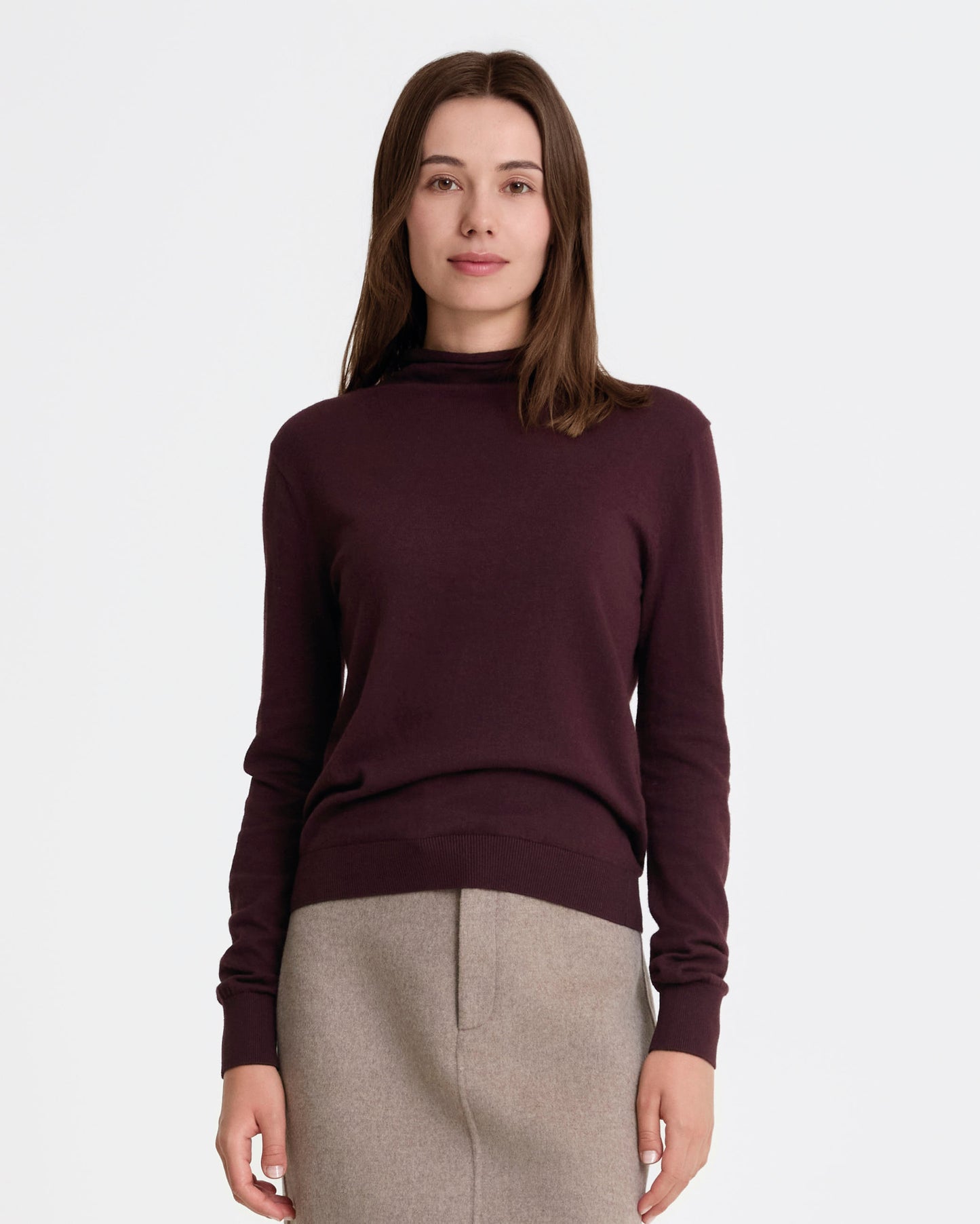 Fine Knit Roll Neck Sweater