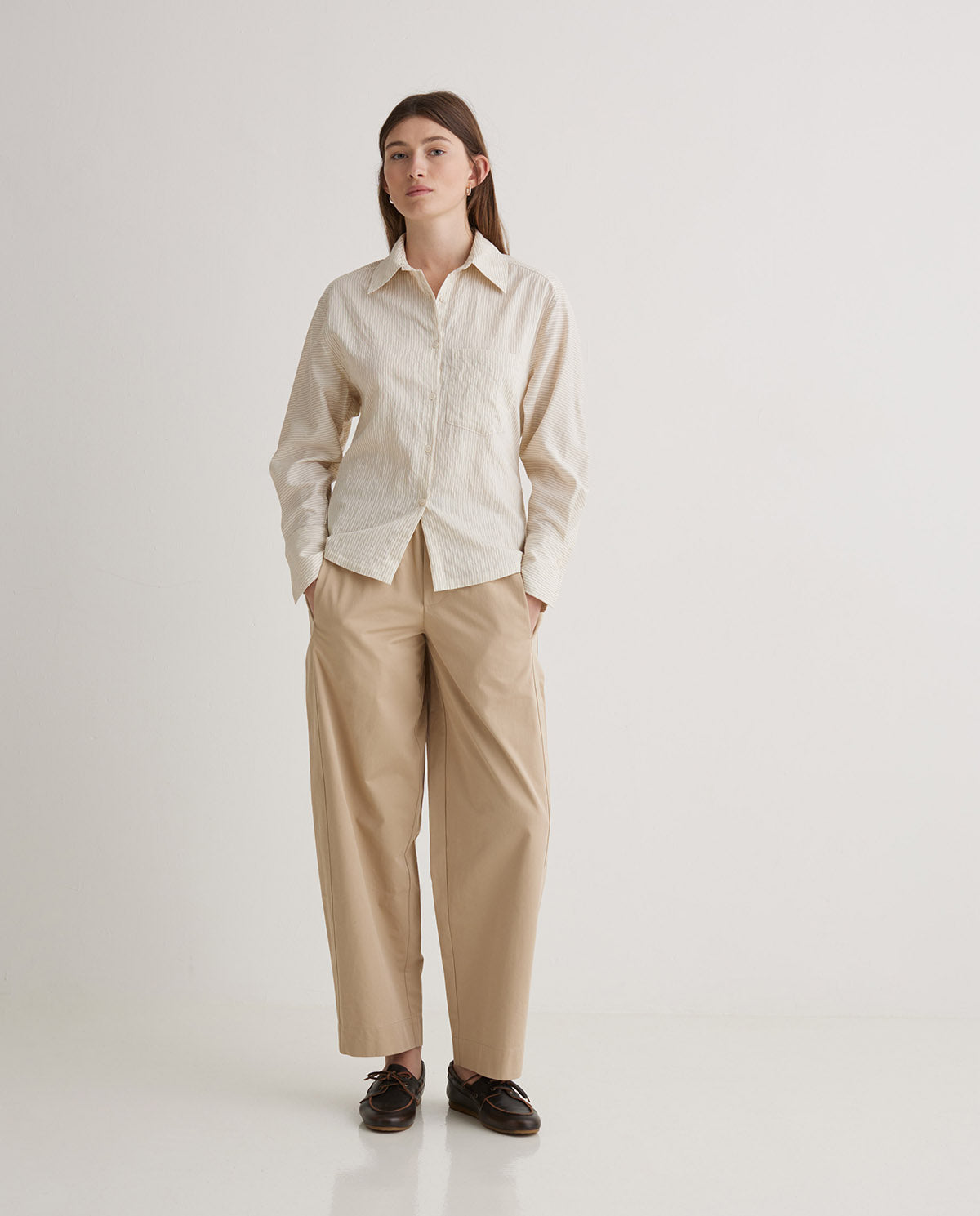 Cotton Wide-Leg Trousers