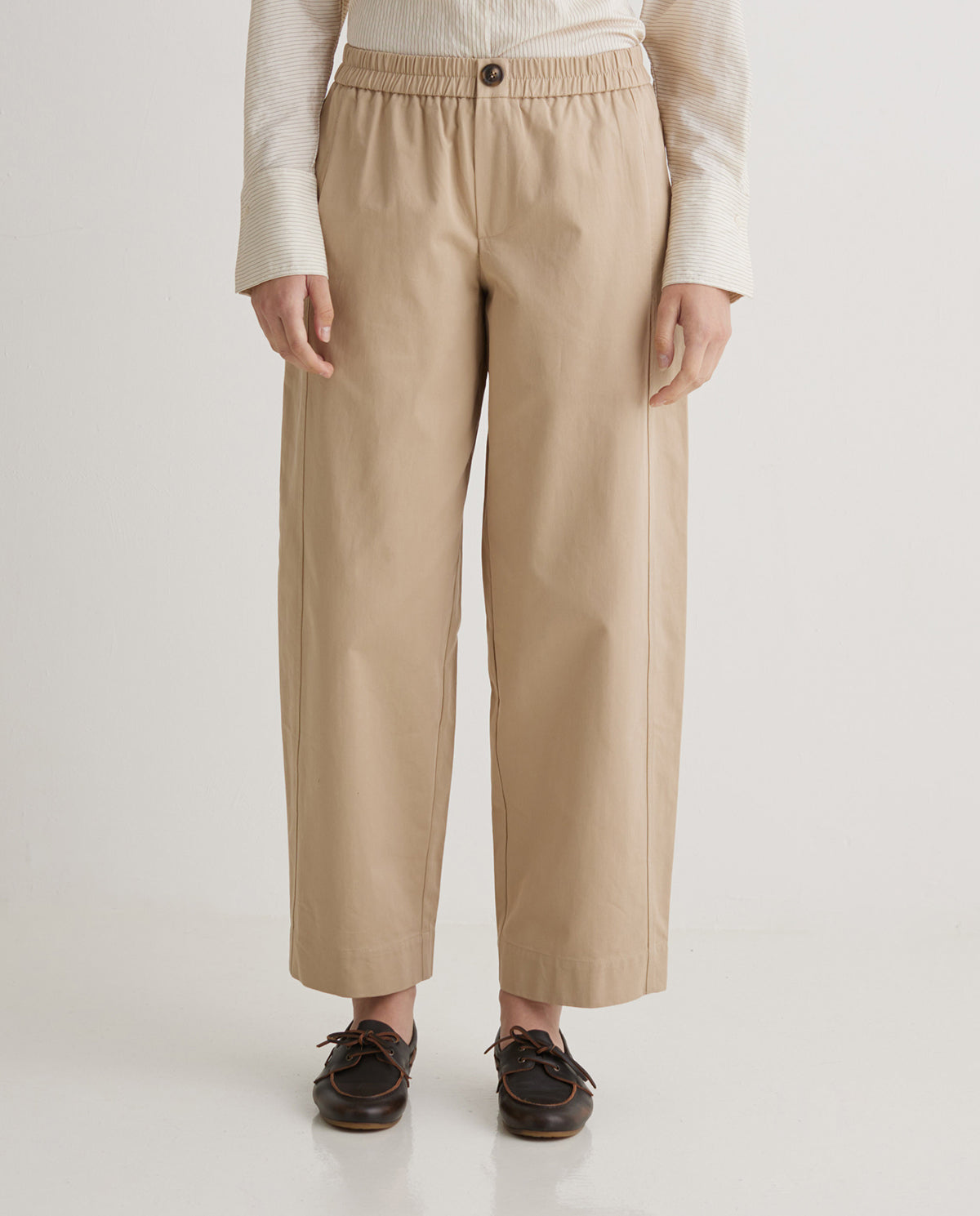 Cotton Wide-Leg Trousers
