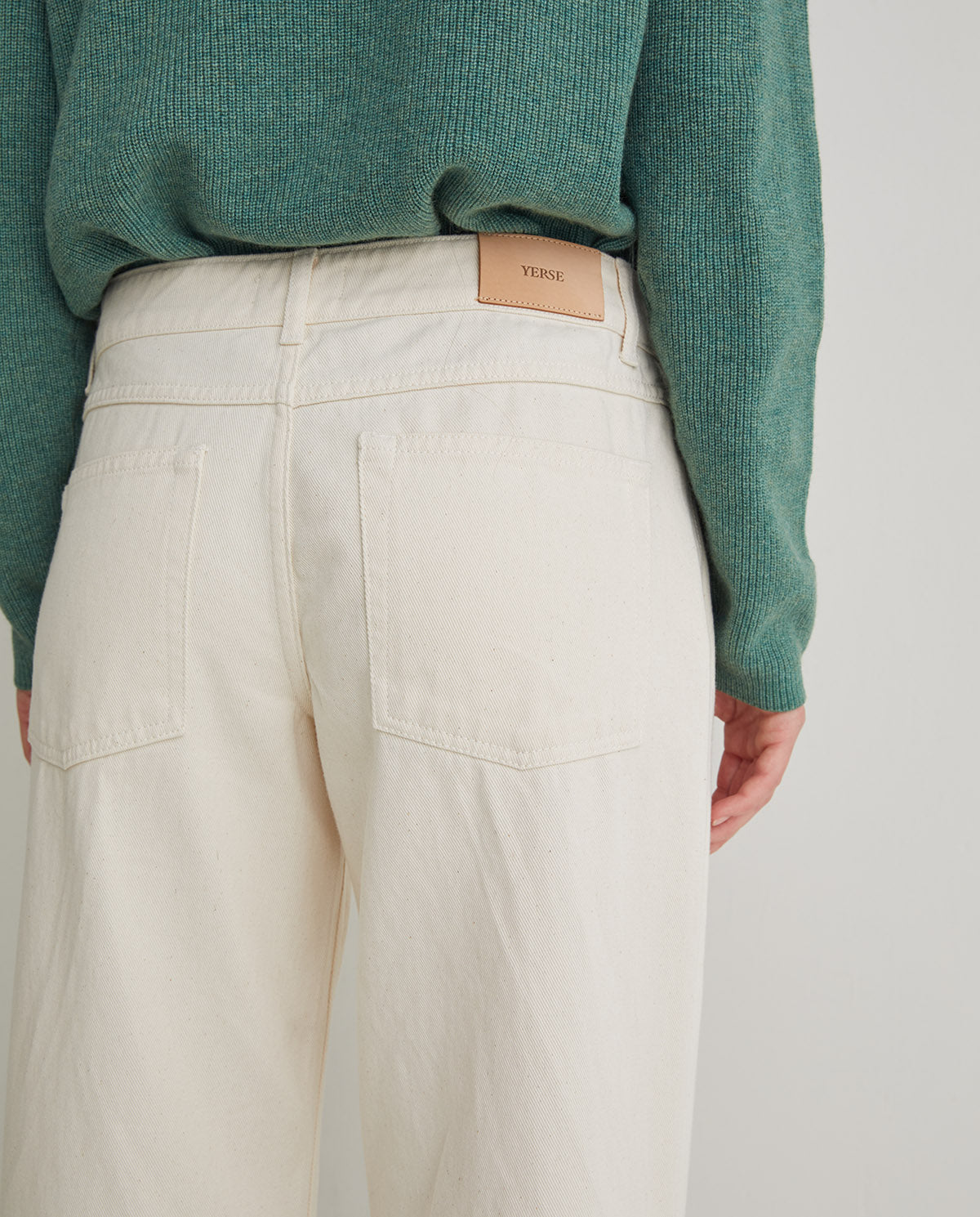 Wide-Leg Denim Trousers