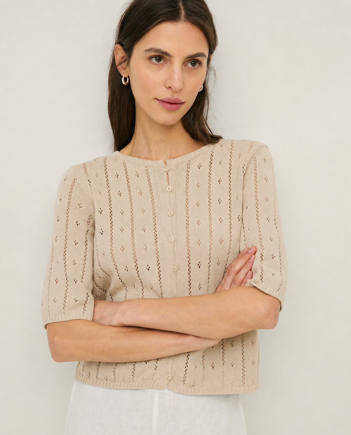 Organic Open Knit Cardigan