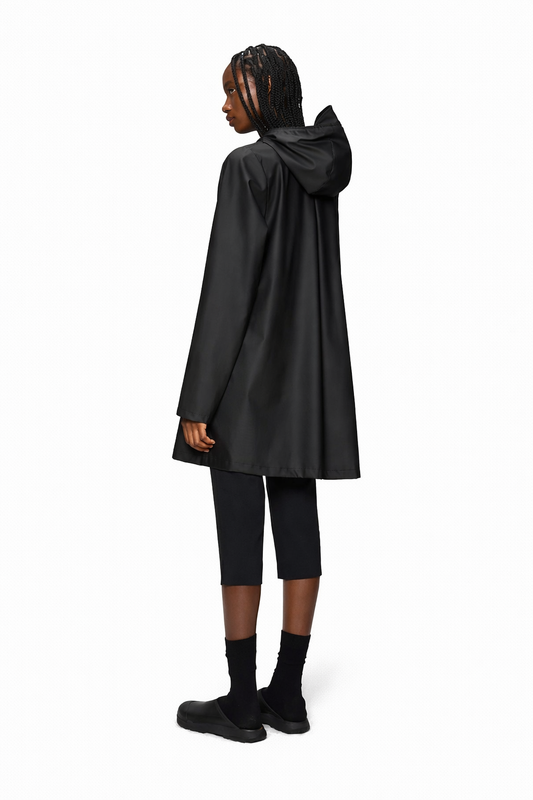 Rains A-Line Jacket Black
