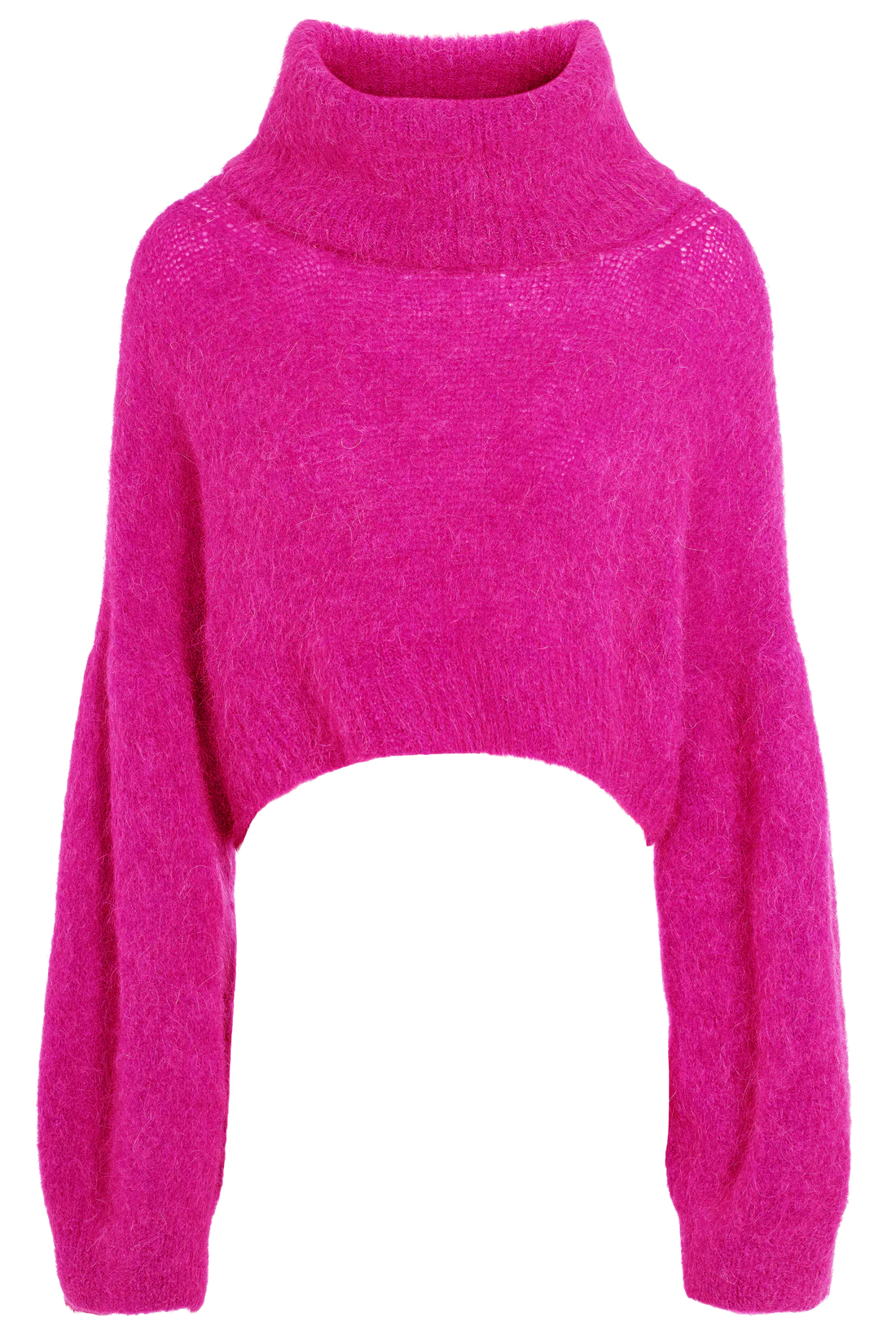 Andrea Rollneck Cropped Alpaca Pullover