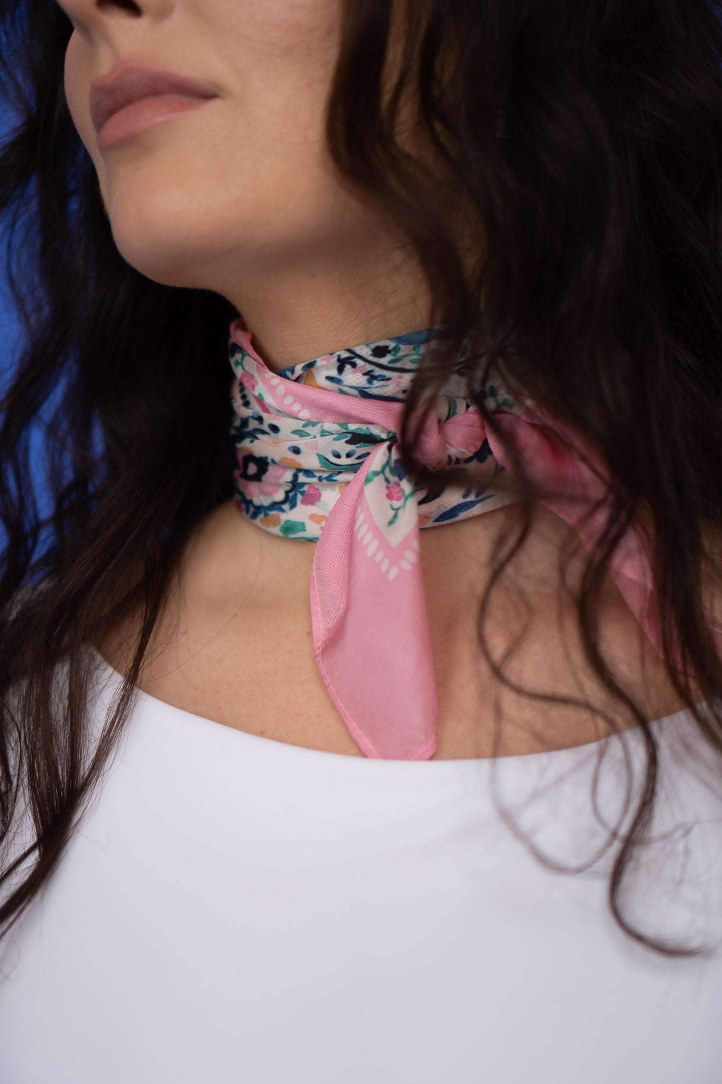 Pink 100% Silk Square Scarf