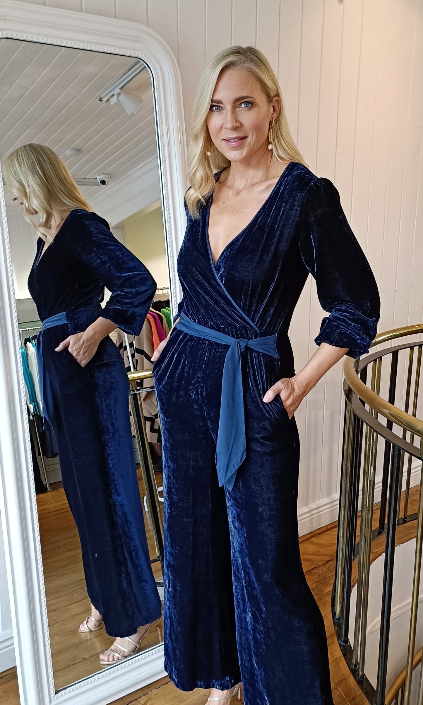 Velvet Jumpsuit Midnight Blue