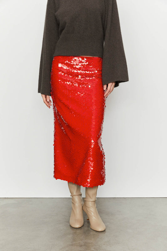 Sequin Midi Skirt