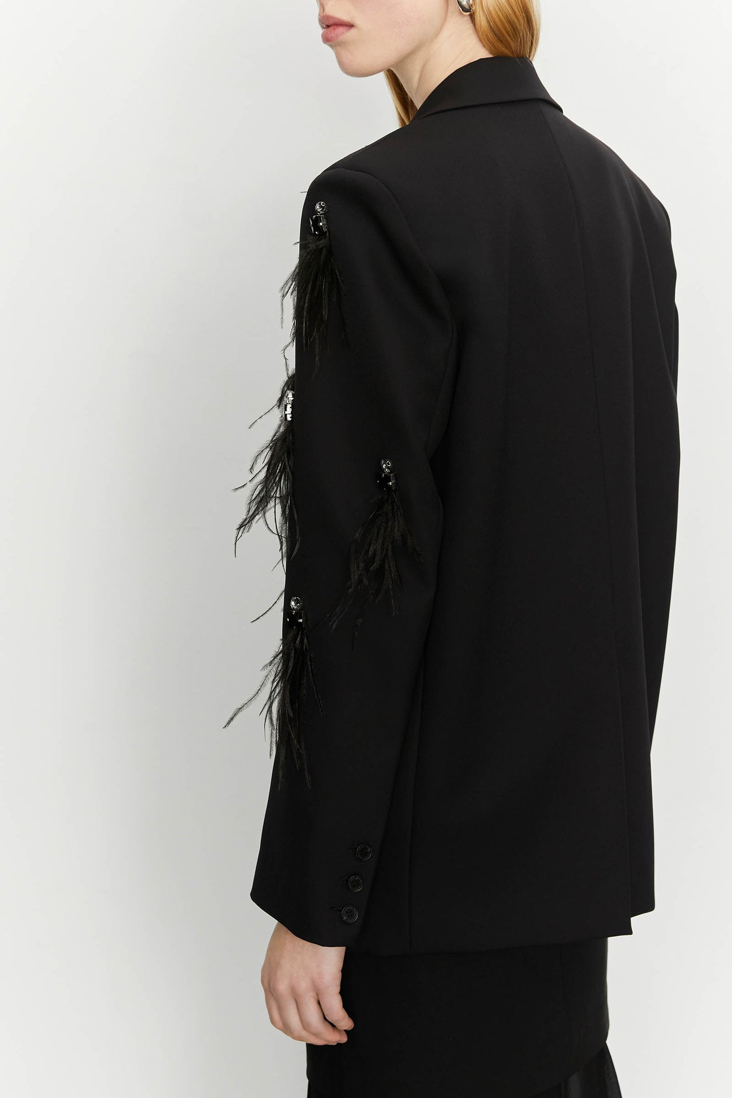 Oversized Feather and Stone Jacket