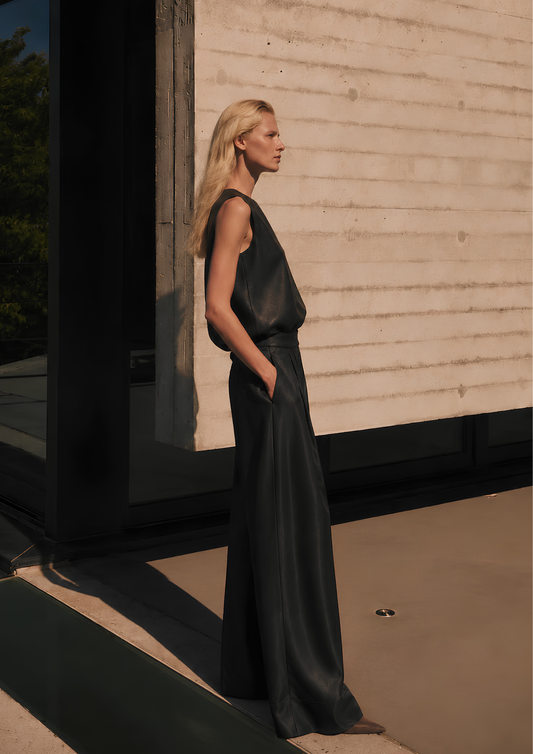 Satin Wide Leg Trousers
