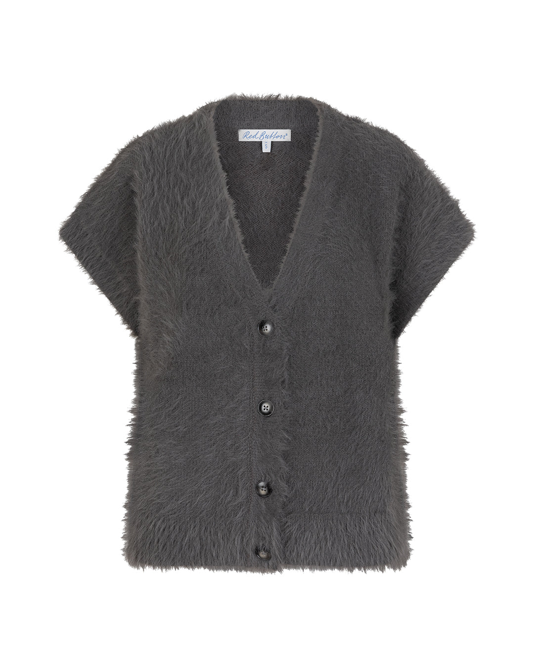 Sleeveless Fuzzy Cardigan