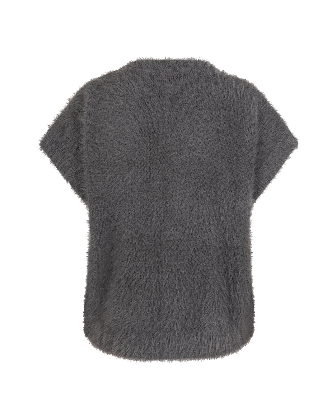 Sleeveless Fuzzy Cardigan