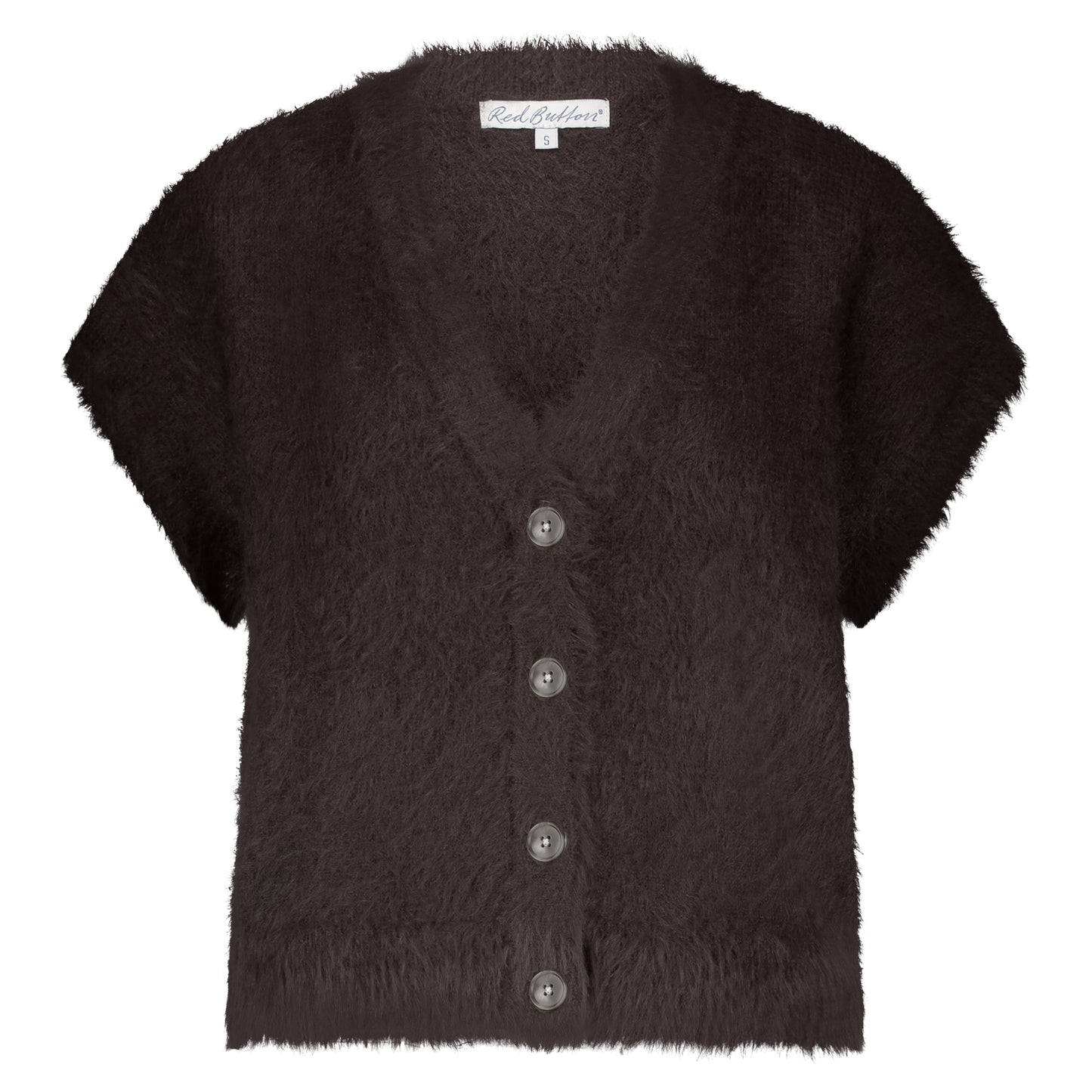 Sleeveless Fuzzy Cardigan