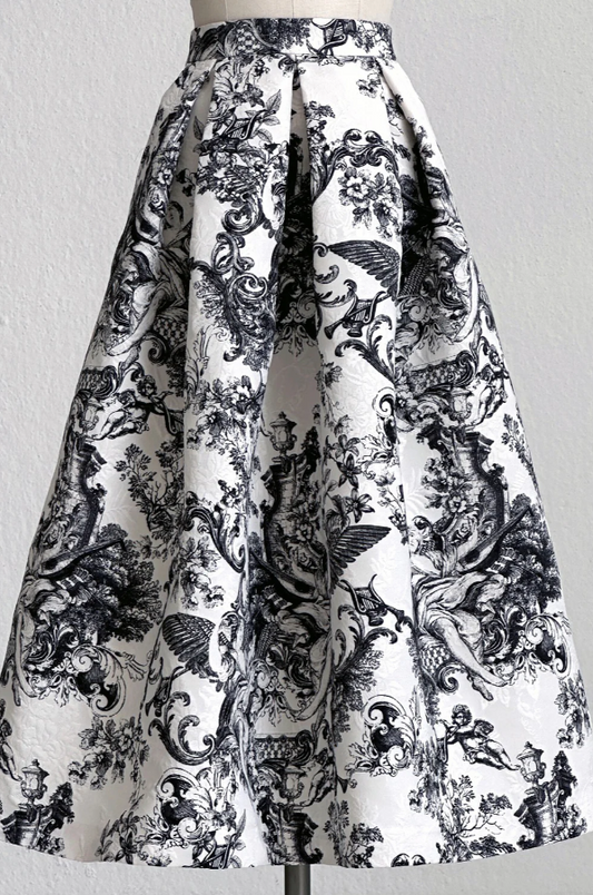 White Luna Toile Skirt