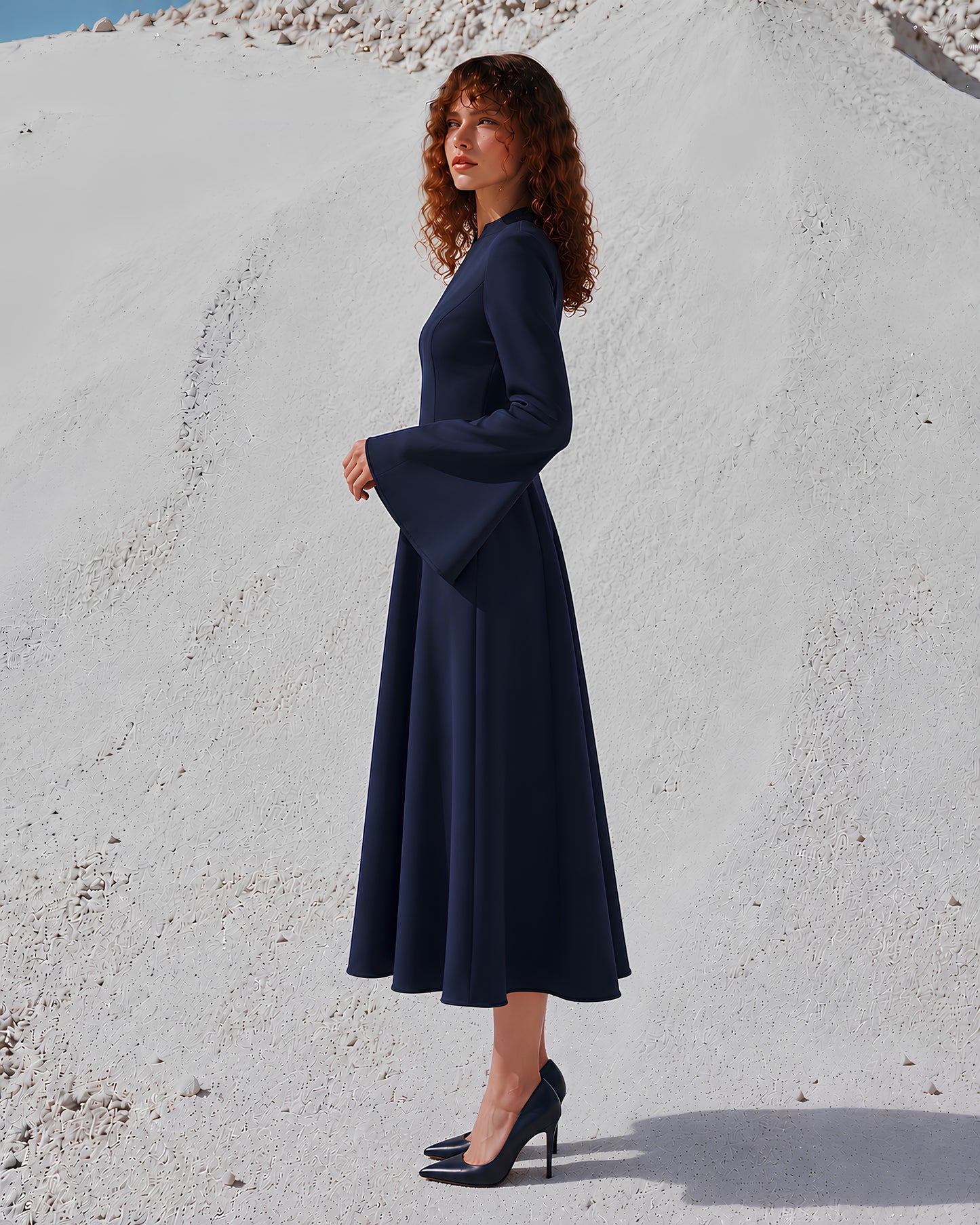Long Fit and Flare Dress