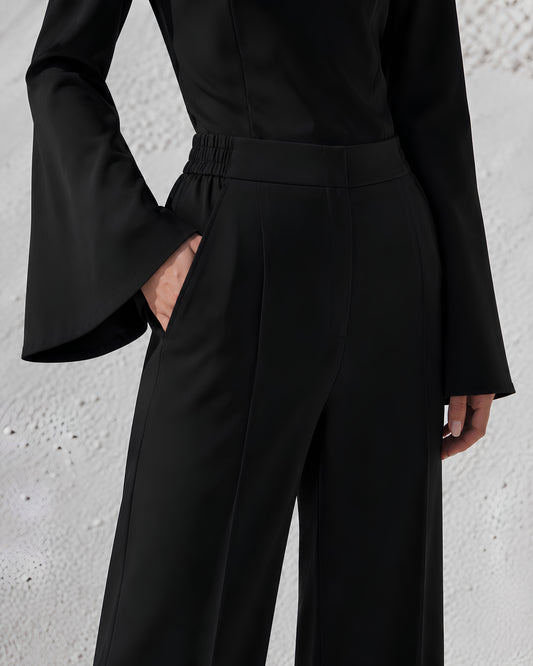 Jersey Wide-Leg Trousers