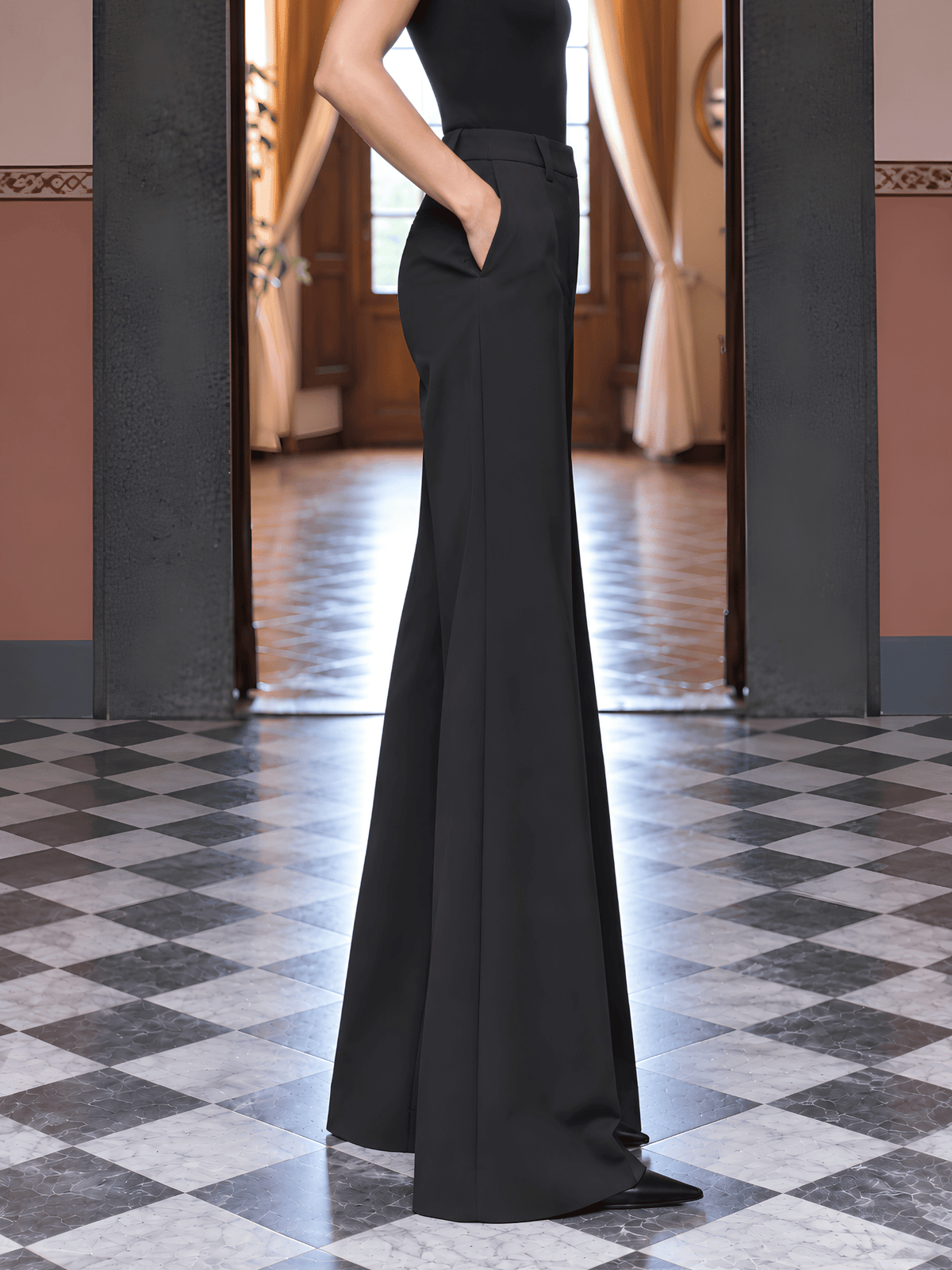 Flared Tailored Trousers
