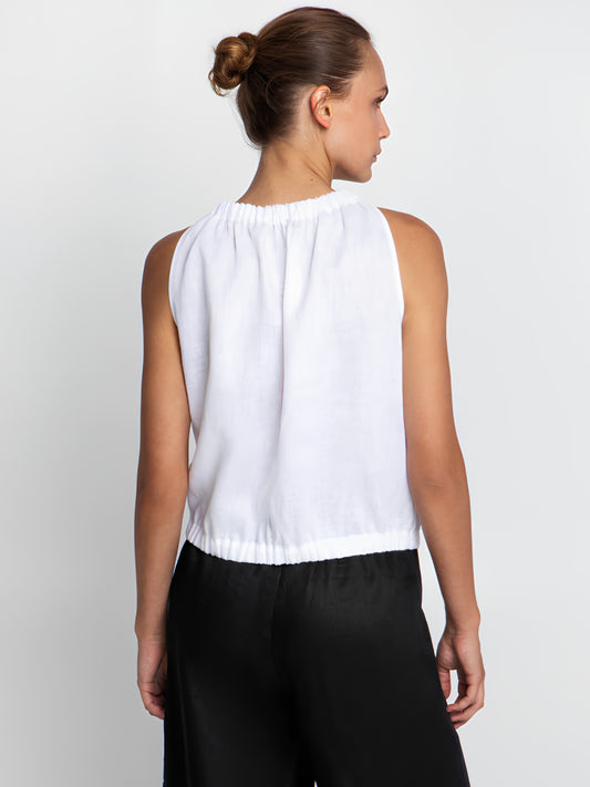 White Halter Top