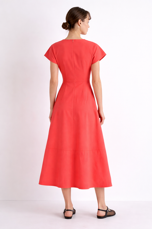 Coral Pocket Dress