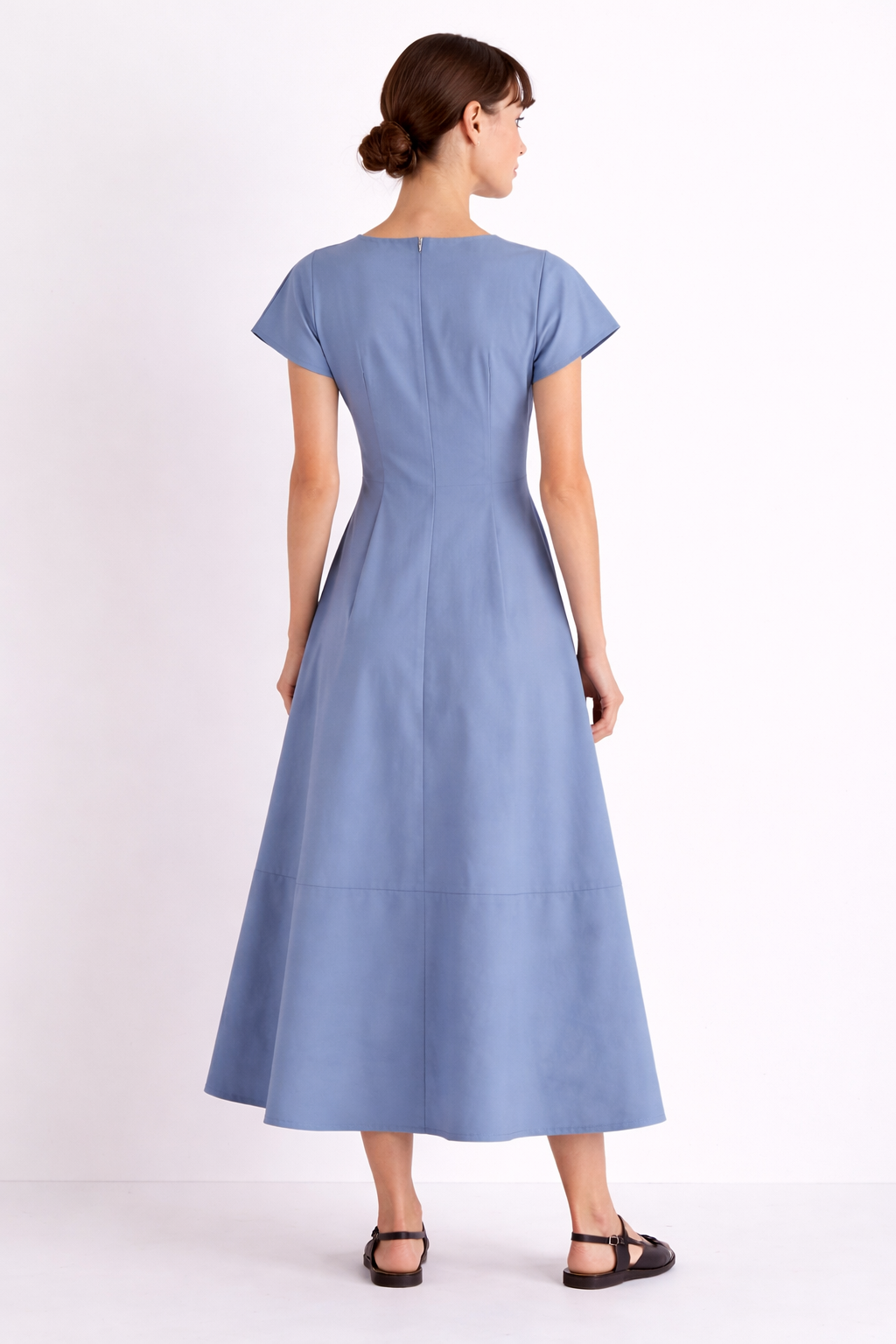 Dusky Blue Pocket Dress