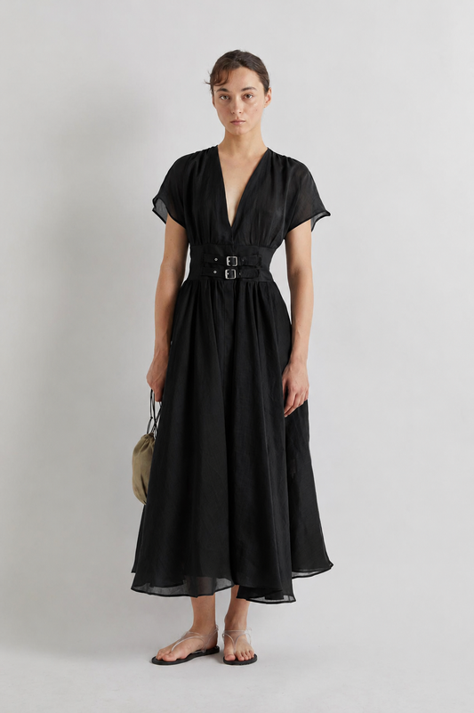 Black Dress with Buckles