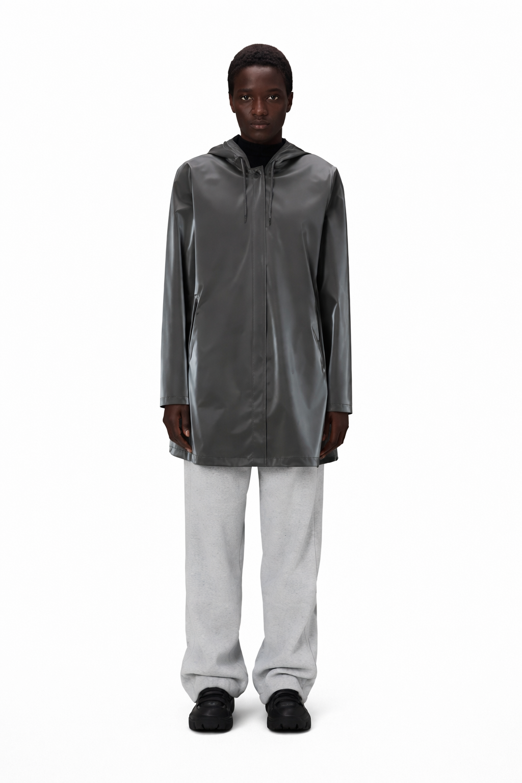 Rains A-Line Jacket Metallic Grey