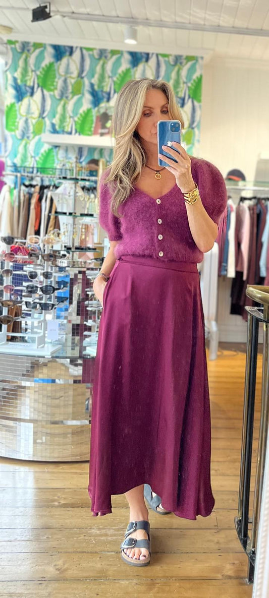 Midi A-line Pocket Skirt