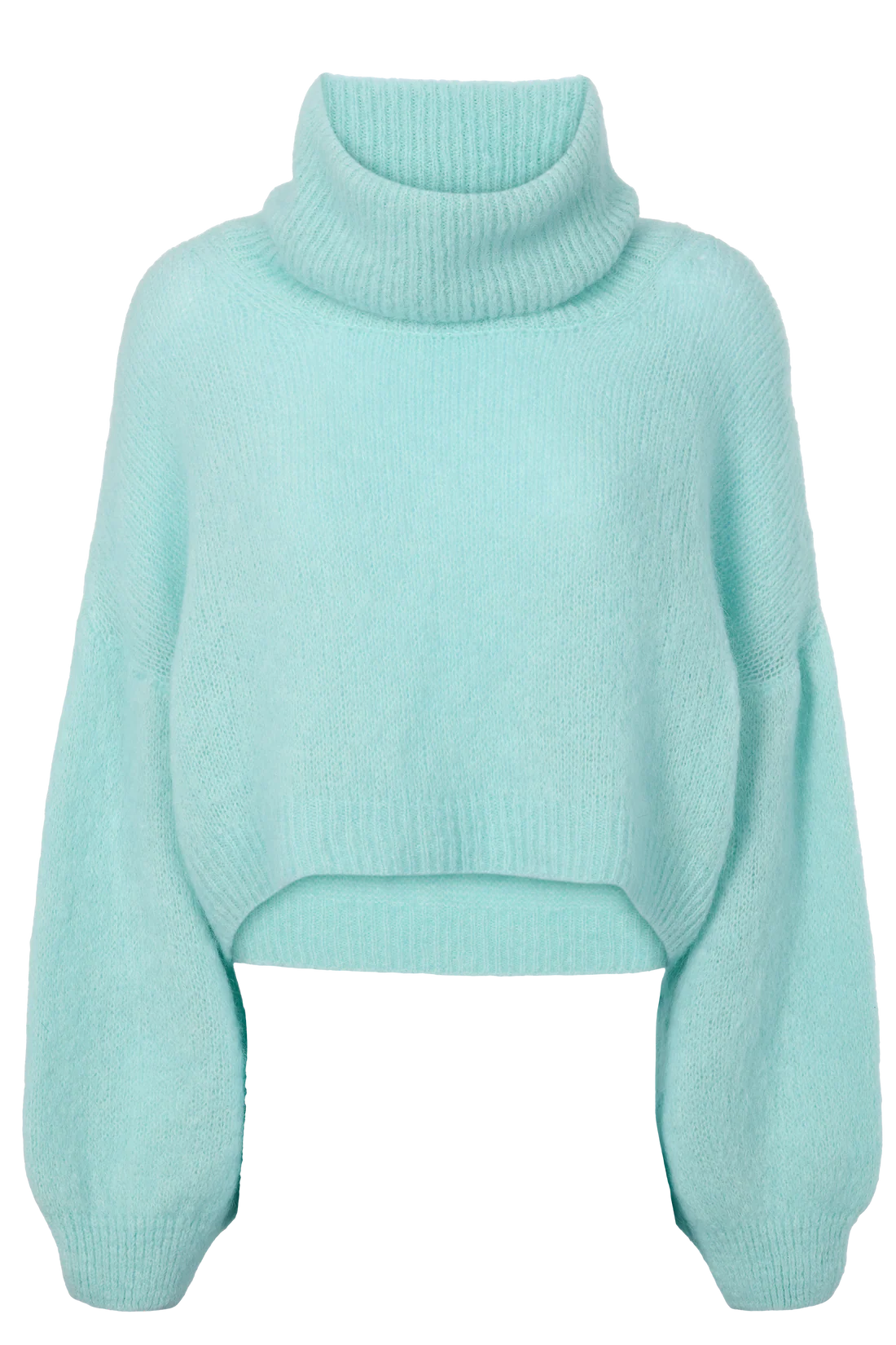 Andrea Rollneck Cropped Alpaca Pullover