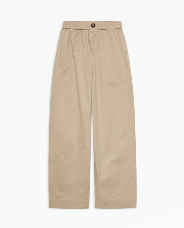 Cotton Wide-Leg Trousers