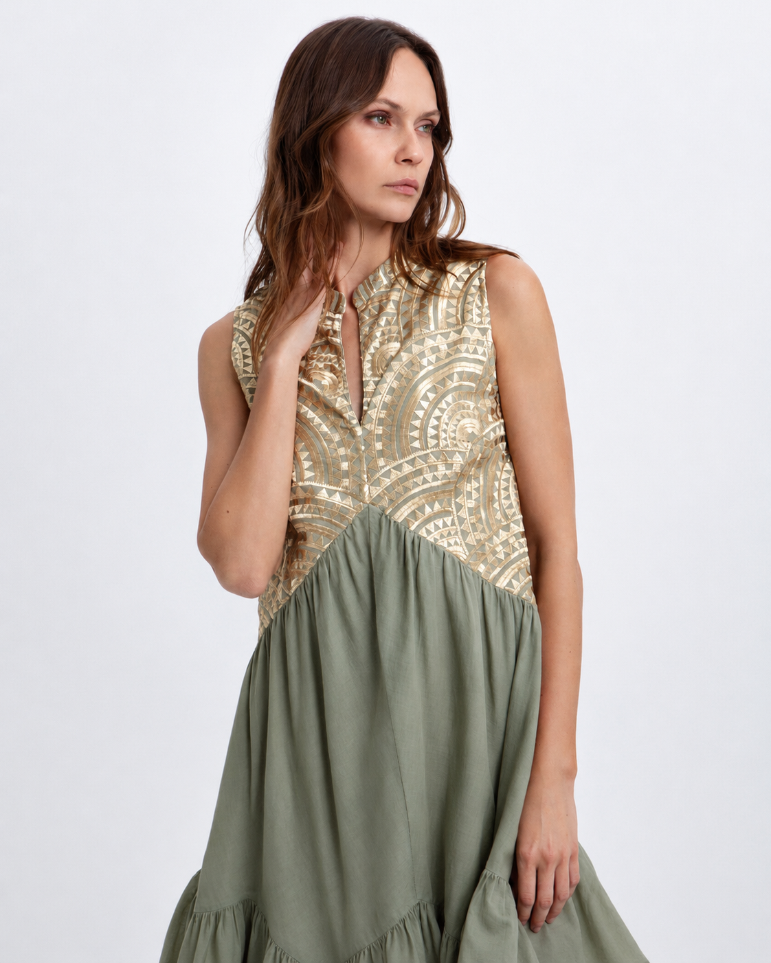 Embroidered Short Dress