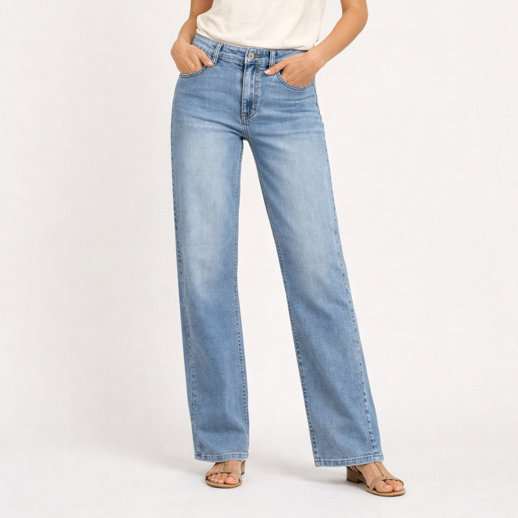 Claudette Slanted Seam High Rise Jeans