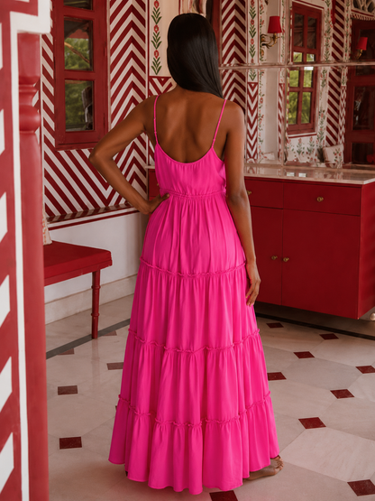 Tiggy Neon Fuchsia Dress