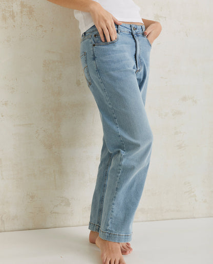 Yerse Straight Leg Denim Sky Blue