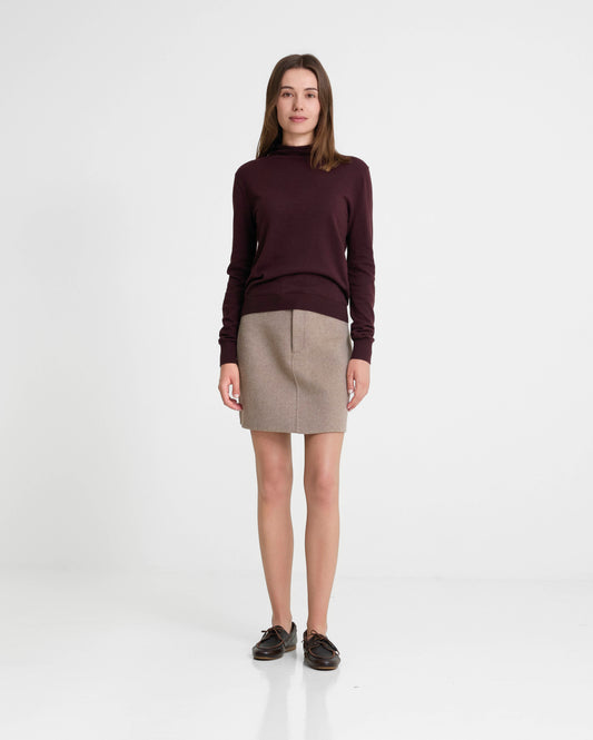 Fine Knit Roll Neck Sweater