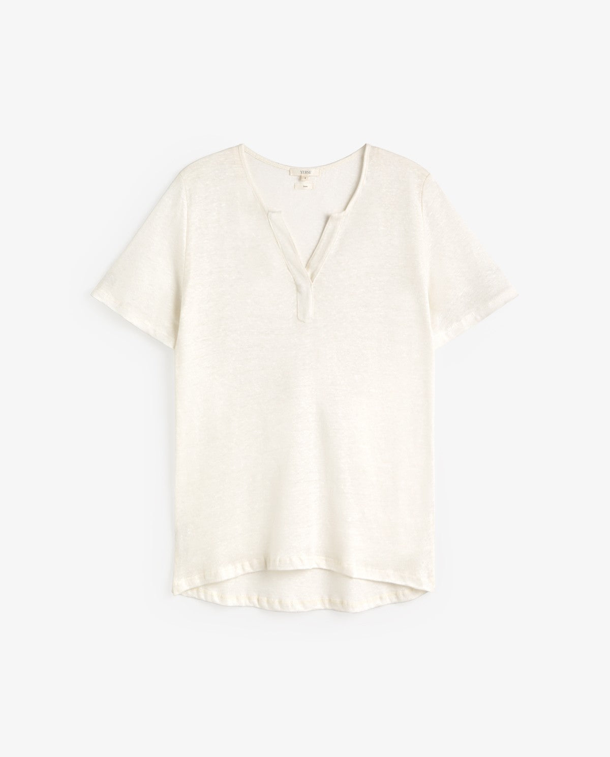 Linen V-Neck T-Shirt