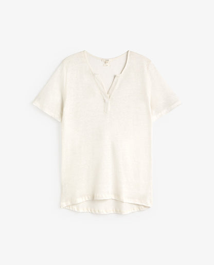 Linen V-Neck T-Shirt