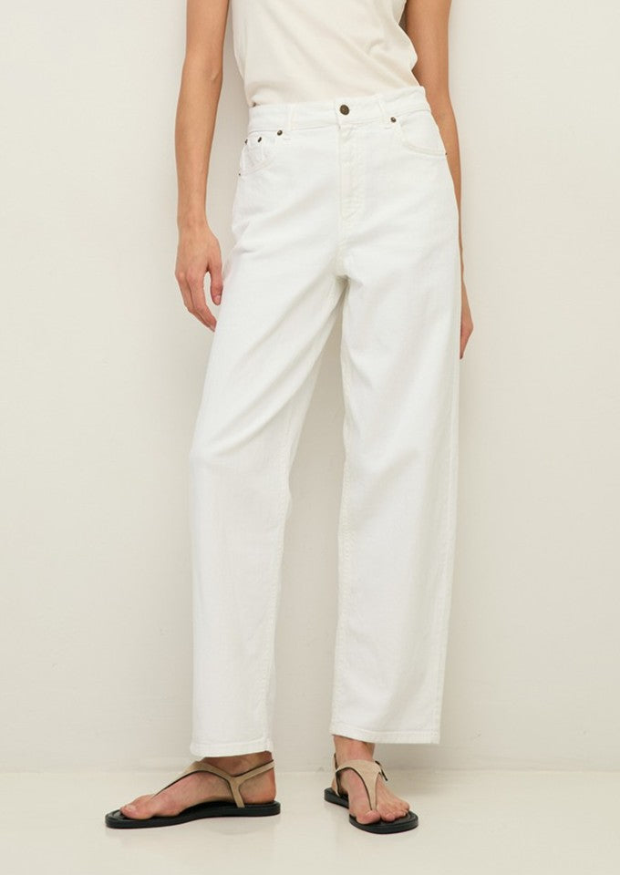Straight White Cotton Jeans