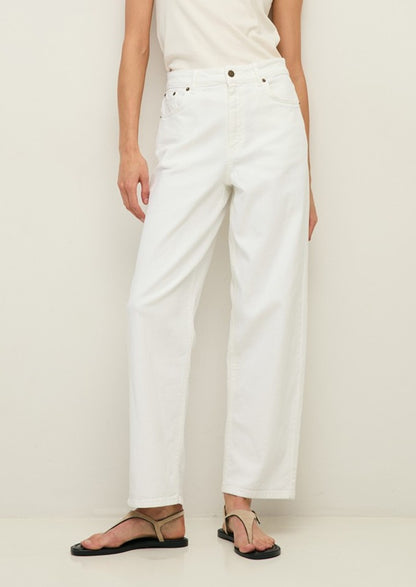 Straight White Cotton Jeans
