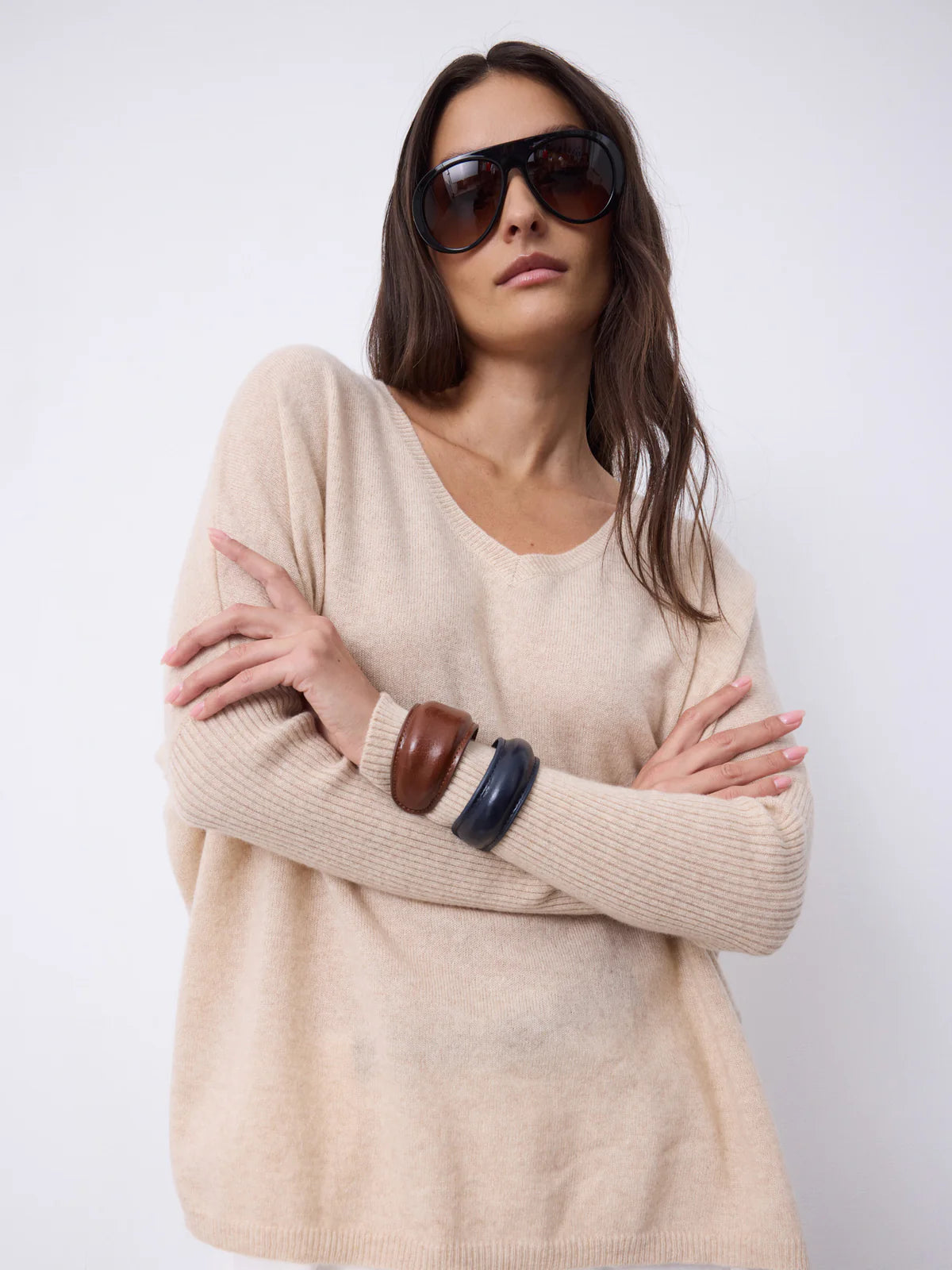 Faustine Oversized V-Neck