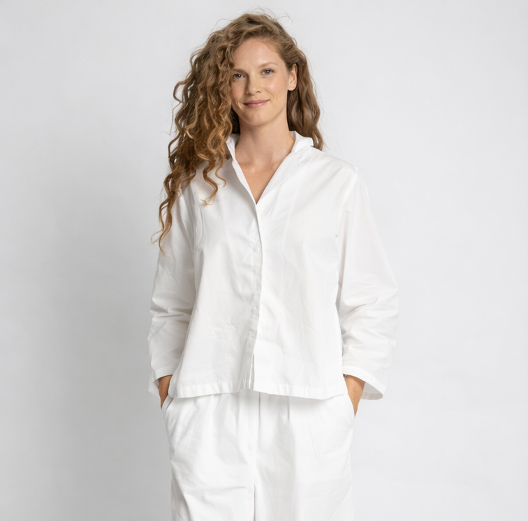 Revere Collar Relaxed Fit Shirt