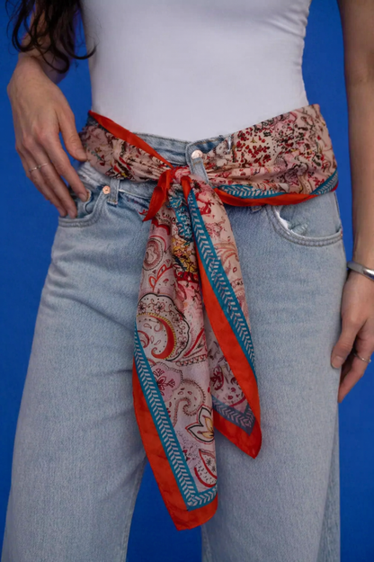 Scarlet Paisley Scarf