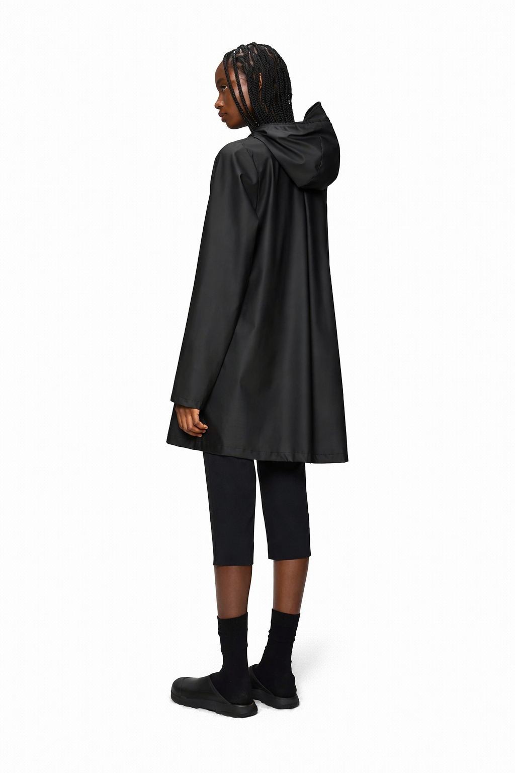 Rains A-Line Jacket Black