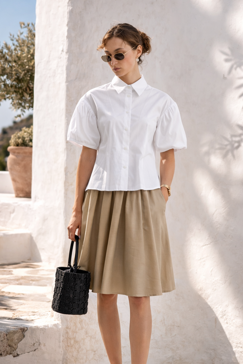 Short-Sleeve Snow White Shirt