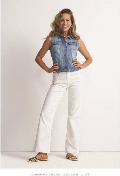 Colette 5 Pocket Denim White