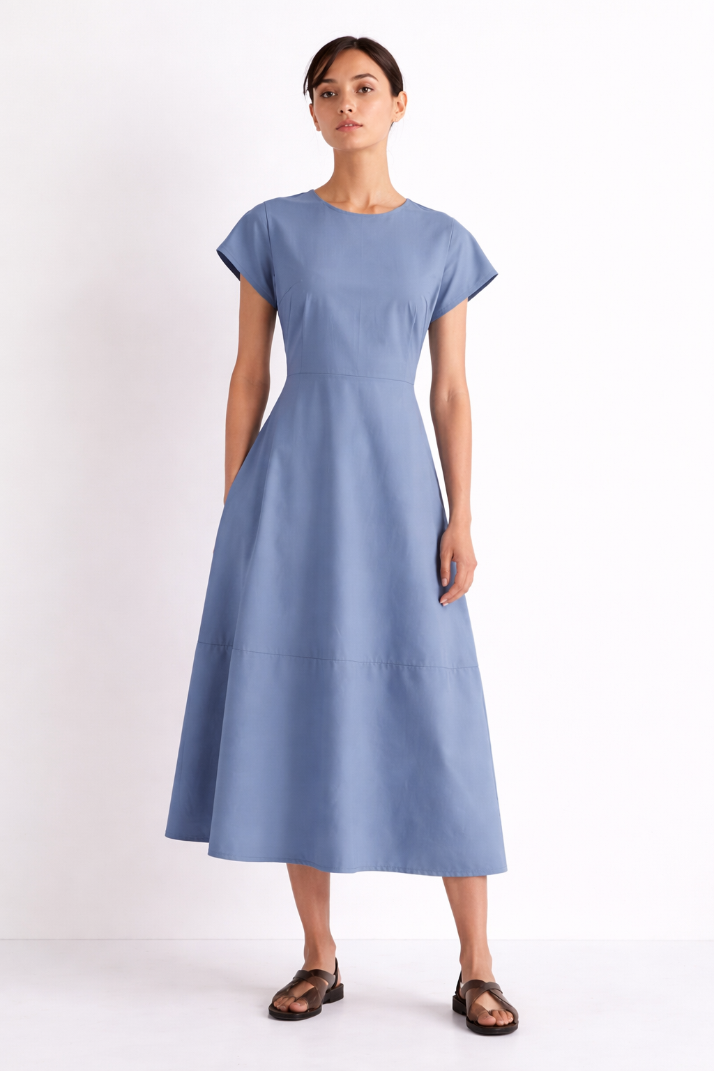 Dusky Blue Pocket Dress