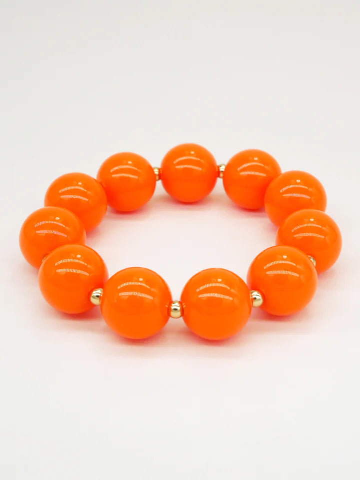Scrunchie Bracelet with Coloured & Gold Beads
