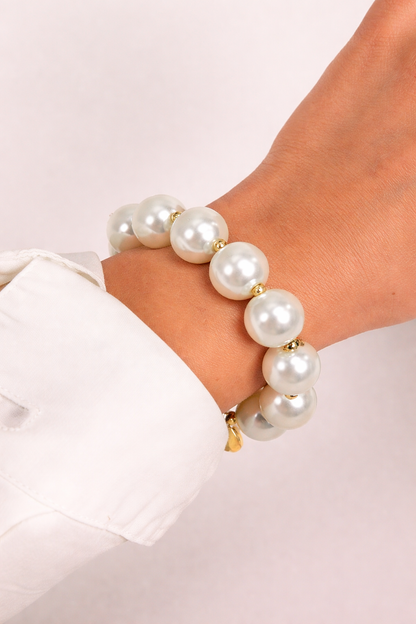 Scrunchie Bracelet with Coloured & Gold Beads