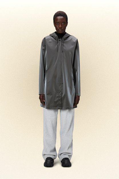 Rains A-Line Jacket Metallic Grey