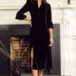 Astrid Velvet Dress Black