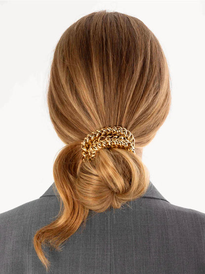 Gold Chain Scrunchie Bracelet